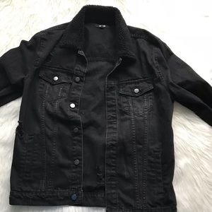 Jackson Black Denim Distressed Jacket